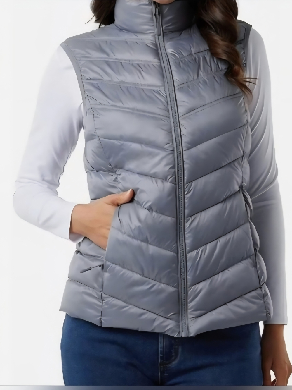 32 Degrees Heat Women's Puffer Vest NWT, High Neck, Black Zip Front, Pockets, XS